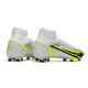 Nike Mercurial Superfly 8 Elite DF FG Silver Safari - Blanc Noir Argenté Jaune Fluo