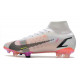 Nike Mercurial Superfly 8 Elite DF FG Blanc Noir Carmin Rose