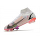Nike Mercurial Superfly 8 Elite DF FG Blanc Noir Carmin Rose