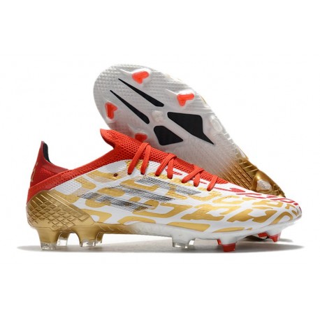 adidas x speedflow.1 fg Crampon Nouvelles Or Rouge Blanc