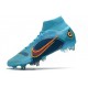 Nike Mercurial Superfly VIII Elite SG PRO Bleu Chlorine Orange Laser Marina