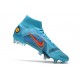 Nike Mercurial Superfly VIII Elite SG PRO Bleu Chlorine Orange Laser Marina