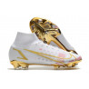 Nike Mercurial Superfly VIII Elite DF FG Nouvel Blanc Or Rose