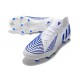 Chaussures Adidas Predator Edge .1 Low FG Blanc Bleu Hi Res