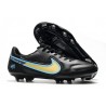 Chaussures de football Nike Tiempo Legend 9 Élite FG Noir Or Bleu