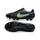 Chaussures de football Nike Tiempo Legend 9 Élite FG Noir Or Bleu