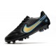 Chaussures de football Nike Tiempo Legend 9 Élite FG Noir Or Bleu