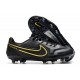 Nike Tiempo Legend 9 Élite FG Noir Gris Foncé Métallique Anthracite