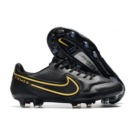 Nike Tiempo Legend 9 Élite FG Noir Gris Foncé Métallique Anthracite