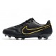 Nike Tiempo Legend 9 Élite FG Noir Gris Foncé Métallique Anthracite