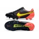 Chaussures de football Nike Tiempo Legend 9 Élite FG Noir Rouge Jaune