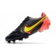 Chaussures de football Nike Tiempo Legend 9 Élite FG Noir Rouge Jaune