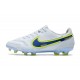 Chaussures de football Nike Tiempo Legend 9 Élite FG Blanc Bleu