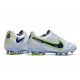 Chaussures de football Nike Tiempo Legend 9 Élite FG Blanc Bleu