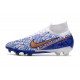 Nike Air Zoom Mercurial Superfly Elite IX FG Blanc Bleu Or