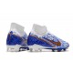 Nike Air Zoom Mercurial Superfly Elite IX FG Blanc Bleu Or