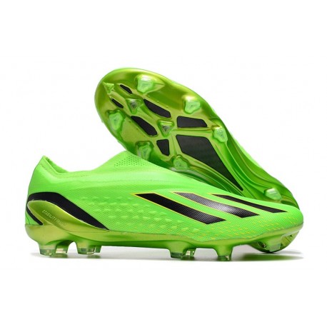 Chaussure adidas X Speedportal + FG Vert Solaire Noir Jaune Solaire