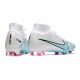 Nike Air Zoom Mercurial Superfly Elite IX FG Blanc Bleu