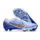 Nike Zoom Mercurial Vapor 15 Elite FG Blanc Bleu Or