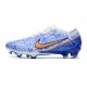 Nike Zoom Mercurial Vapor 15 Elite FG Blanc Bleu Or