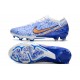 Nike Zoom Mercurial Vapor 15 Elite FG Blanc Bleu Or