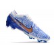 Nike Zoom Mercurial Vapor 15 Elite FG Blanc Bleu Or