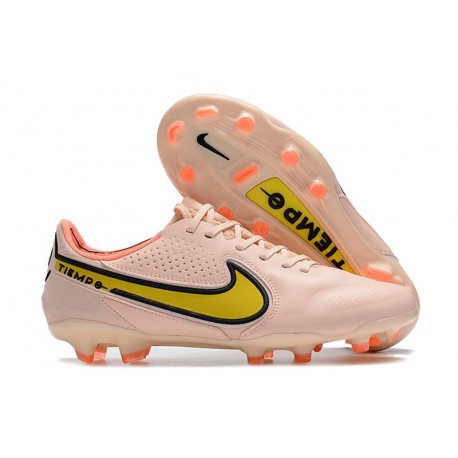 Nike Tiempo Legend 9 Élite FG Guava Ice Jaune Strike Sunset Glow