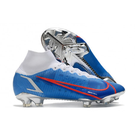 Nike Mercurial Superfly VIII Elite DF FG Bleu Rouge