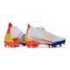 Chaussures adidas Predator Edge.1 FG Blanc Jaune Solaire Bleu Power