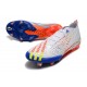 Chaussures adidas Predator Edge.1 FG Blanc Jaune Solaire Bleu Power