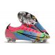 Chaussures Nike Mercurial Vapor 14 Elite FG Rose Bleu Vert