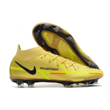 Chaussures Nike Phantom Gt2 Élite Df Fg Jaune