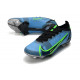 Chaussures Nike Mercurial Vapor 14 Elite FG Bleu Noir Volt