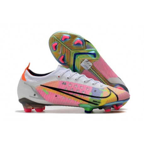 Chaussures Nike Mercurial Vapor 14 Elite FG Blanc Multicolore 