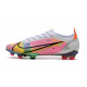 Chaussures Nike Mercurial Vapor 14 Elite FG Blanc Multicolore 