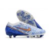 Nike Zoom Mercurial Vapor 15 Elite SG Pro Blanc Bleu Or