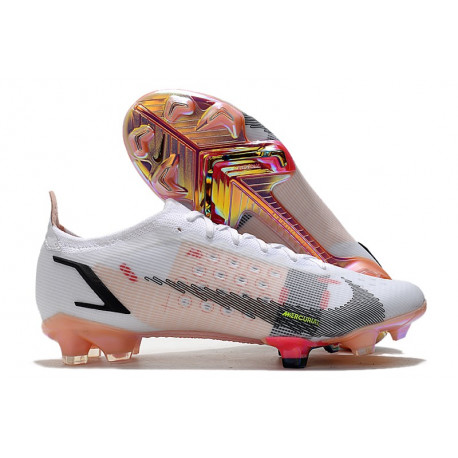 Nike Mercurial Vapor XIV Elite FG Crampons Blanc Noir Carmin Rose