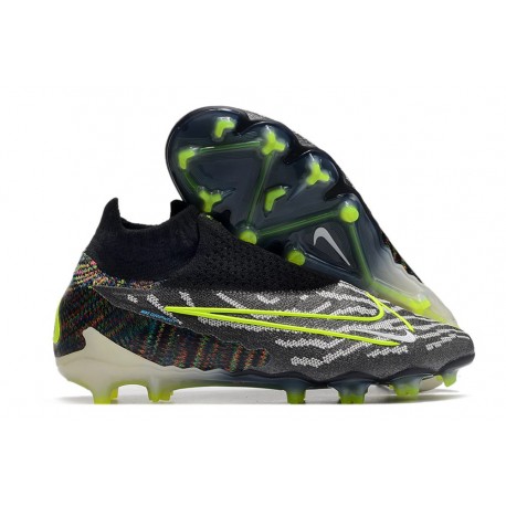 Nike Gripknit Phantom GX Elite​ DF FG Noir Volt Blanc Bleu Lumière