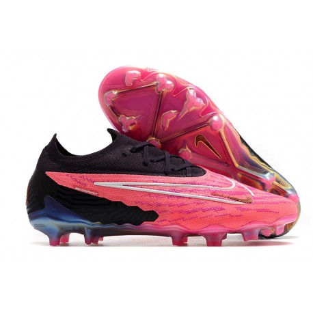 Chaussures Nike Phantom GX Elite FG Rose Noir