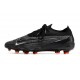 Chaussures Nike Phantom GX Elite FG Noir Blanc Sommet Gris Fumée
