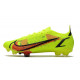 Nike Mercurial Vapor XIV Elite FG Crampons Volt Carmin Noir