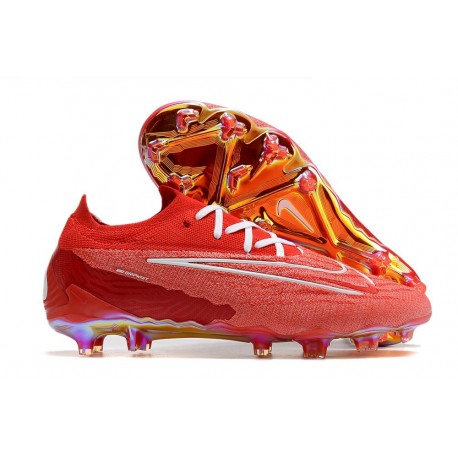 Chaussures Nike Phantom GX Elite FG Rouge Blanc