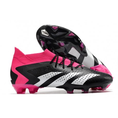 Crampons adidas Predator Accuracy.1 FG Noir Blanc Rose Equipe Choc