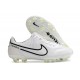 Chaussures de football Nike Tiempo Legend 9 Élite FG Blanc Noir