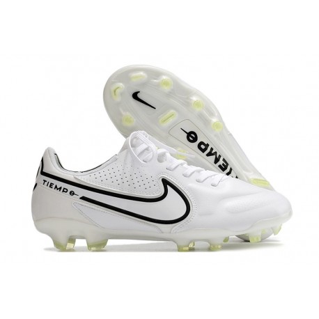 Chaussures de football Nike Tiempo Legend 9 Élite FG Blanc Noir