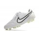 Chaussures de football Nike Tiempo Legend 9 Élite FG Blanc Noir