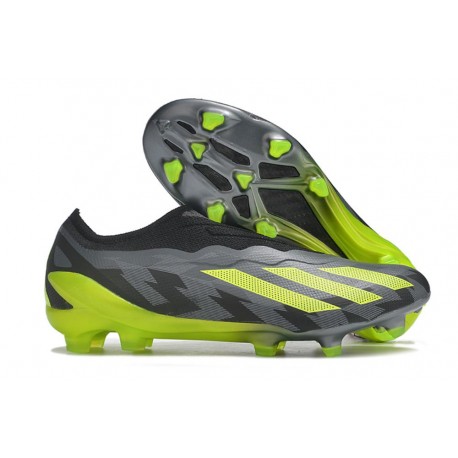 adidas X Crazyfast .1 Laceless FG Crazycharged - Noir Jaune Gris ÉDITION LIMITÉE