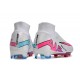 Nike Air Zoom Mercurial Superfly Elite IX FG Blanc Rose Bleu