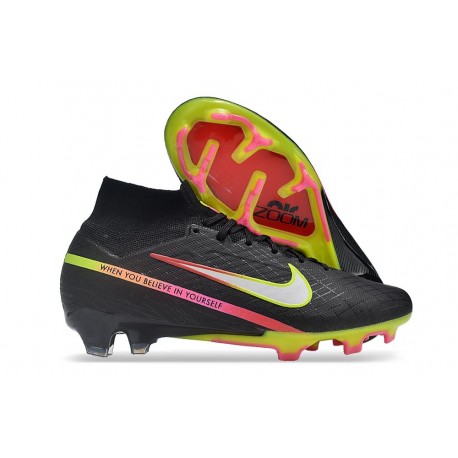 Nike Air Zoom Mercurial Superfly Elite IX FG MR Noir Argentee