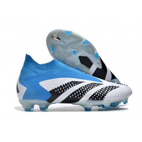 Chaussure de football adidas Predator Accuracy+ FG Blanc Bleu Noir